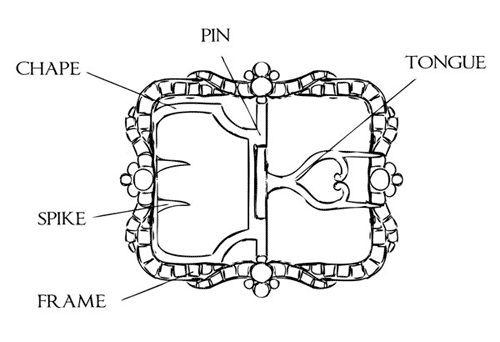 Parts of an 18th century shoe buckle